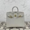 Handmade Hermes Togo Leather Birkin 25CM CC80 Gris Pearl Gold Hardware