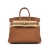 Hong Kong Hermes Birkin 25CM CC37 Gold Togo Leather Gold Hardware