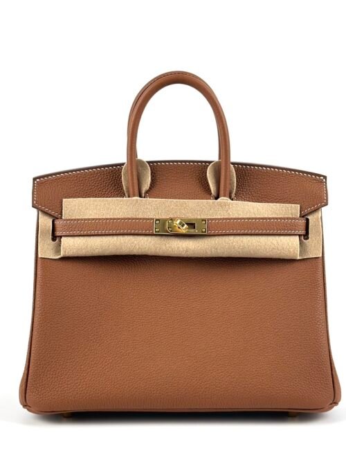 Hong Kong Hermes Birkin 25CM CC37 Gold Togo Leather Gold Hardware