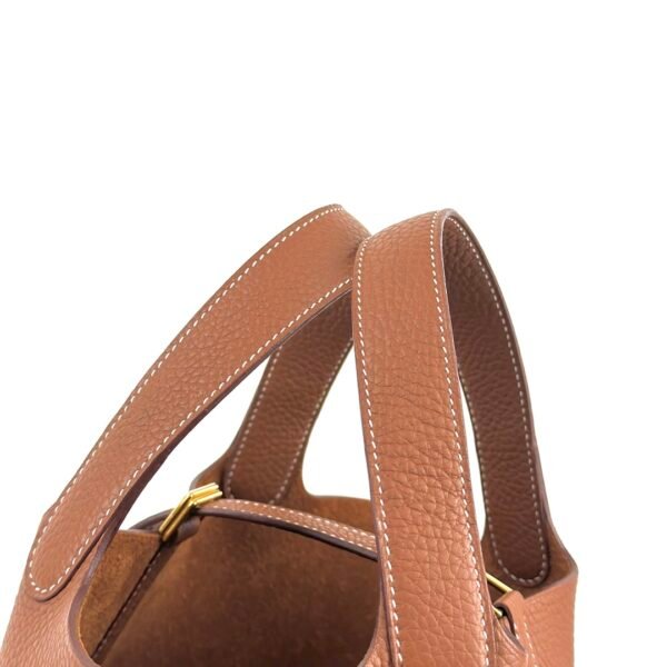 Hermes Bag Price CC37 Gold Clemence Leather Picotin 18CM Gold Hardware