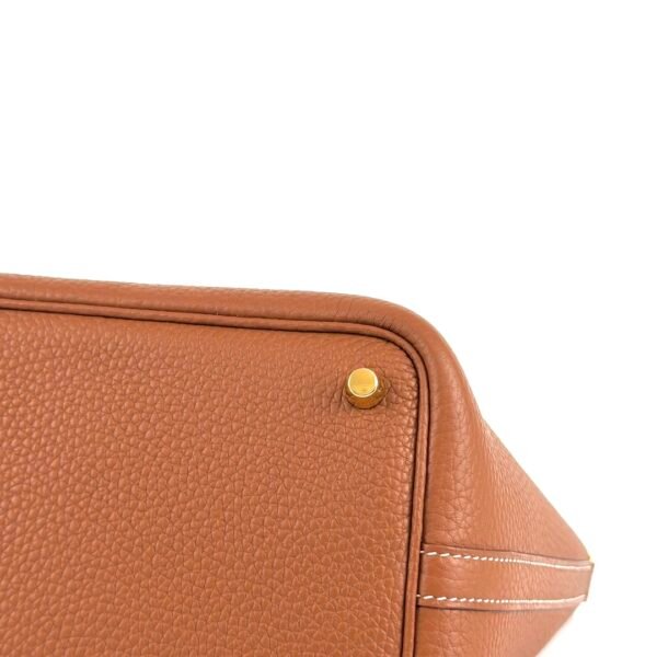 Hermes Bag Price CC37 Gold Clemence Leather Picotin 18CM Gold Hardware