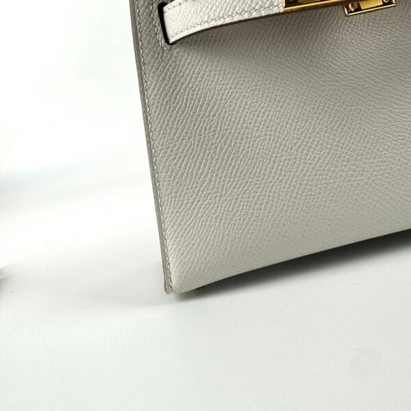 USA Washington Hermes Mini Kelly 19CM Epsom Leather M4 Gris Pale Gold Hardware
