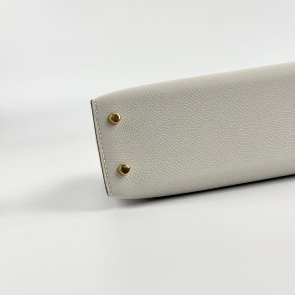 USA Washington Hermes Mini Kelly 19CM Epsom Leather M4 Gris Pale Gold Hardware