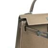 Hermes Bag Images Epsom Leather Mini Kelly 19CM CK18 Etoupe Silver Hardware