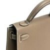 Hermes Bag Images Epsom Leather Mini Kelly 19CM CK18 Etoupe Silver Hardware
