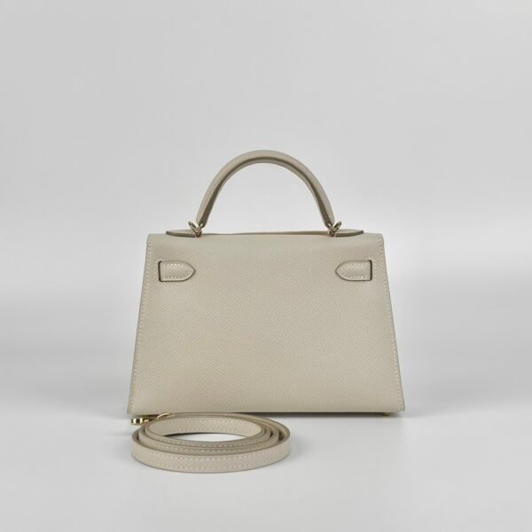 Qatar Doha Hermes Mini Kelly 19CM CC10 Craie Epsom Leather Gold Hardware