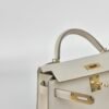 Qatar Doha Hermes Mini Kelly 19CM CC10 Craie Epsom Leather Gold Hardware