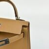 UK London Hermes Epsom Leather Mini Kelly 19CM 0M Chai Silver Hardware