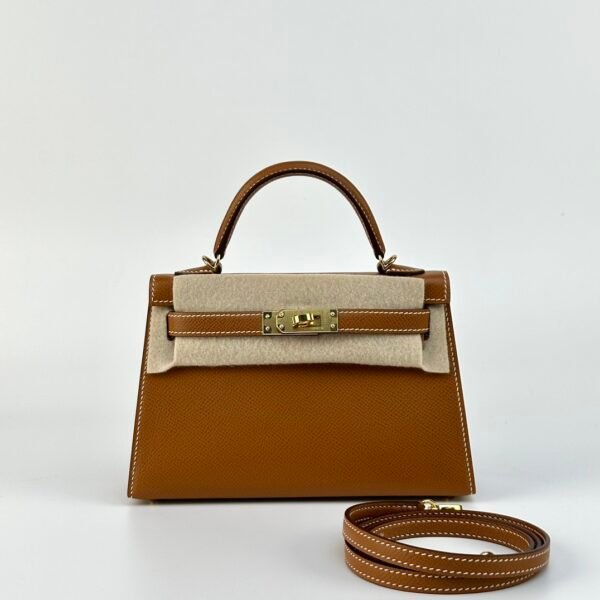 wsxc1726074090033_0-1 Hermes Bag Images Mini Kelly 19CM CC37 Gold Epsom Leather Gold Hardware