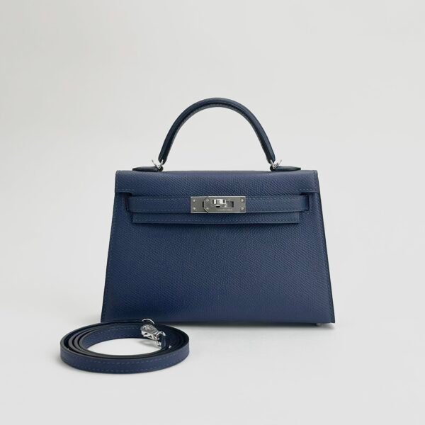 wsxc1726074095502_0-1 Hermes Bag Price Mini Kelly 19CM Epsom Leather CK73 Blue Saphir Silver Hardware