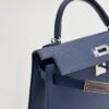 Hermes Bag Price Mini Kelly 19CM Epsom Leather CK73 Blue Saphir Silver Hardware
