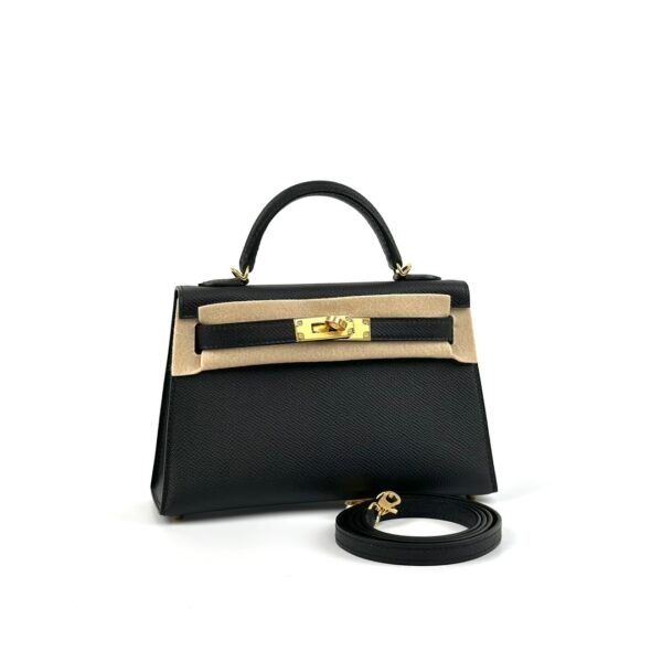 wsxc1726074101310_1 Saudi Arabia Riyadh Hermes Epsom Leather CC89 Noir Mini Kelly 19CM Gold Hardware