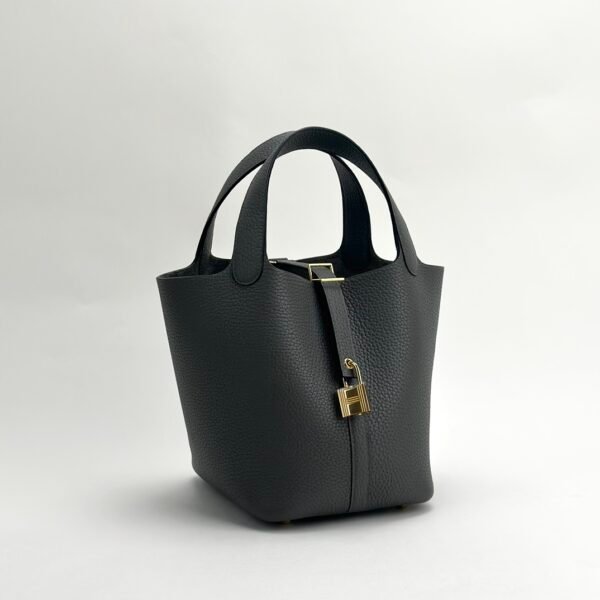wsxc1727101787038_1 USA Los Angeles Hermes 0LGris Meyer Clemence Leather Picotin 18CM Gold Hardware