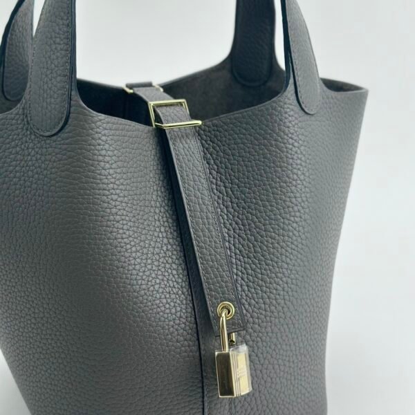 wsxc1727101787038_3 USA Los Angeles Hermes 0LGris Meyer Clemence Leather Picotin 18CM Gold Hardware