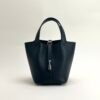 Canada Toronto Hermes CK89 Noir Clemence Leather Picotin 18CM Silver Hardware