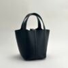 Canada Toronto Hermes CK89 Noir Clemence Leather Picotin 18CM Silver Hardware