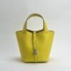 Hermes Picotin18 Women’s Bag Clemence Leather 9R Lime Silver Hardware
