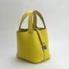 Hermes Picotin18 Women’s Bag Clemence Leather 9R Lime Silver Hardware