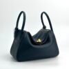 Hermes Bag Price Clemence Leather 2Z Blue Nuit Lindy 26CM Gold Hardware