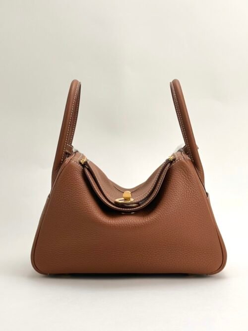 UK London Hermes Lindy 26CM CC37 Gold Clemence Leather Gold Hardware