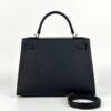 Hermes Bag Images Kelly 28CM Sellier Epsom Leather 89 Noir Gold Hardware