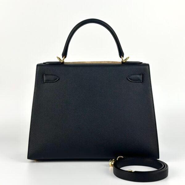 Hermes Bag Images Kelly 28CM Sellier Epsom Leather 89 Noir Gold Hardware