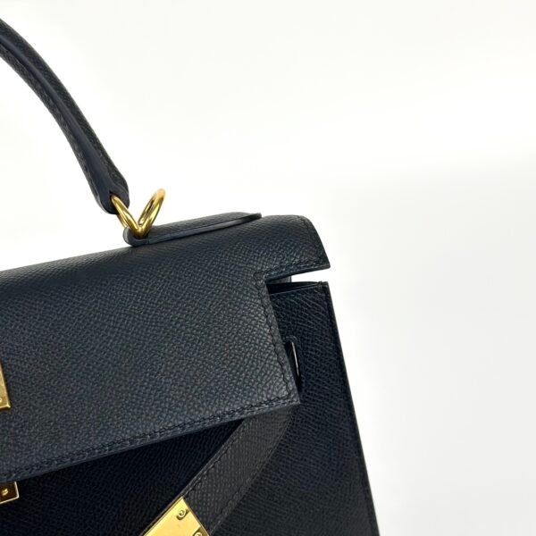 Hermes Bag Images Kelly 28CM Sellier Epsom Leather 89 Noir Gold Hardware