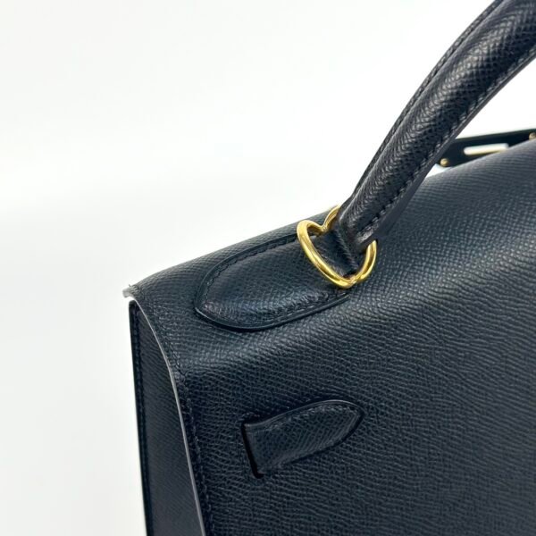 Hermes Bag Images Kelly 28CM Sellier Epsom Leather 89 Noir Gold Hardware