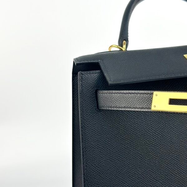 Hermes Bag Images Kelly 28CM Sellier Epsom Leather 89 Noir Gold Hardware