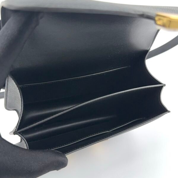 Hermes Bag Images Epsom Leather Constance 18CM CC89 Noir Gold Hardware