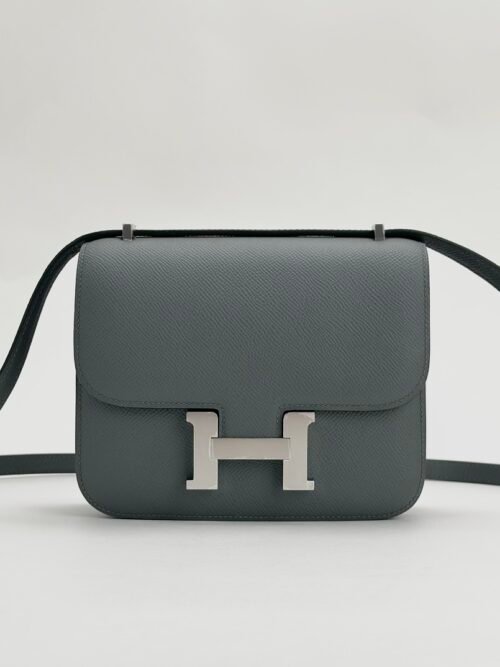 Singapore Kuala Lumpur Hermes Constance 18CM Epsom C6 Vert Gris Silver Hardware