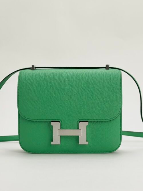 Singapore Kuala Lumpur Hermes Epsom Constance 18CM 0Z Vert Comics Silver Hardware