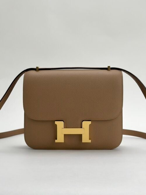 Hermes Bag Images Constance 18CM Epsom Leather 0M Chai Gold Hardware