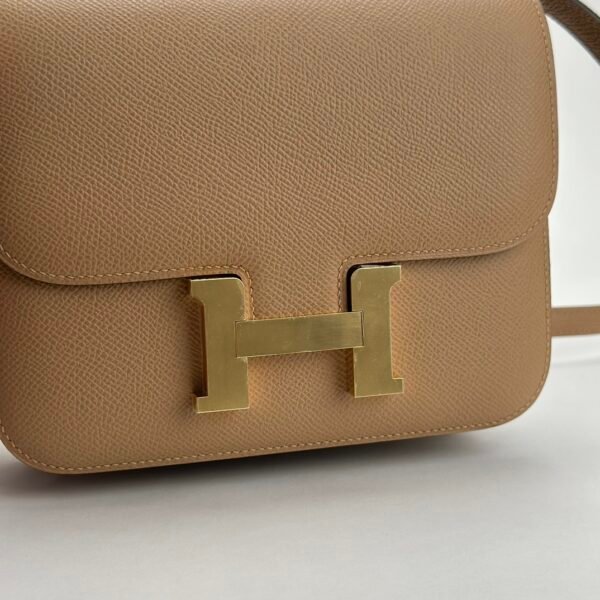 Hermes Bag Images Constance 18CM Epsom Leather 0M Chai Gold Hardware