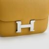Hermes Bag Images Epsom Leather 9D Jaune Amber Constance 18CM Silver Hardware