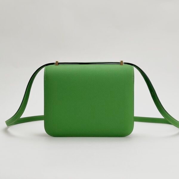 USA New York Hermes Constance 18CM Epsom Y8 Vert Yucca Gold Hardware