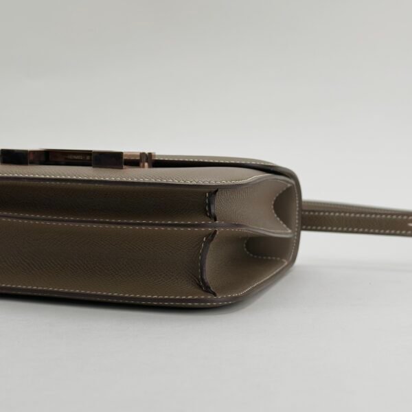 UK London Hermes Constance 18CM Epsom CC18 Etoupe Grey Rose Gold Hardware