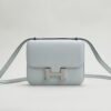UAE Dubai Hermes Constance 18CM Chevre Leather T0 Blue Brume Silver Hardware