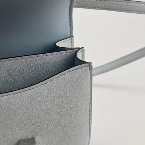 UAE Dubai Hermes Constance 18CM Chevre Leather T0 Blue Brume Silver Hardware
