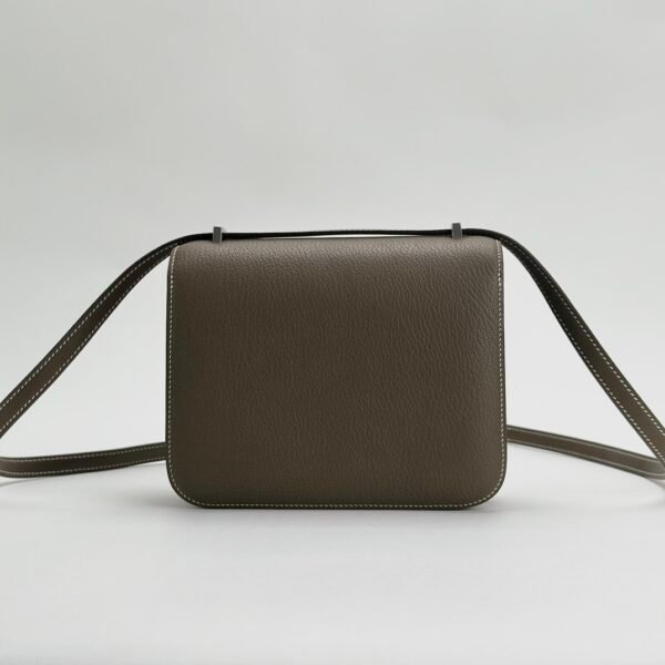 Hermes Bag Price Constance 18CM Chevre Leather CK18 Etoupe Silver Hardware