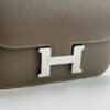 Hermes Bag Price Constance 18CM Chevre Leather CK18 Etoupe Silver Hardware
