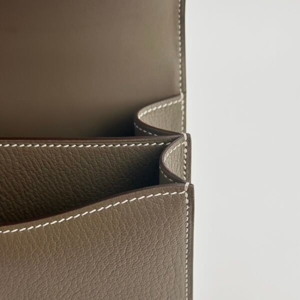 Hermes Bag Price Constance 18CM Chevre Leather CK18 Etoupe Silver Hardware