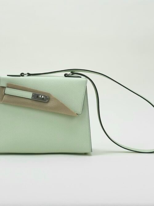 USA Washington Hermes Kelly Desordre 20CM Epsom Leather 0S Vert Fizz Silver Hardware