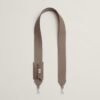 Handmade Hermes Epsom Leather Kelly Pocket Shoulder Strap 18 Etoupe Silver Hardware 50CM