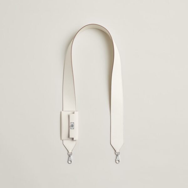 Hermes Kelly Pocket Wide Strap Epsom Leather 10 Craie Silver Hardware 50CM