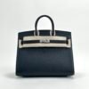 UAE Dubai Hermes Birkin Sellier 25CM CK89 Noir Epsom Leather Silver Hardware