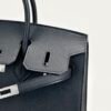 UAE Dubai Hermes Birkin Sellier 25CM CK89 Noir Epsom Leather Silver Hardware