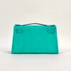 Hermes Bag Price Lizard Leather Kelly Pochette 22CM U1 Vert Verone Silver Hardware