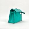 Hermes Bag Price Lizard Leather Kelly Pochette 22CM U1 Vert Verone Silver Hardware