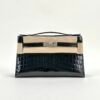 wsxc1728657780192_0 UAE Dubai Hermes Kelly Pochette 22CM Shiny Niloticus Crocodile CK89 Noir Silver Hardware